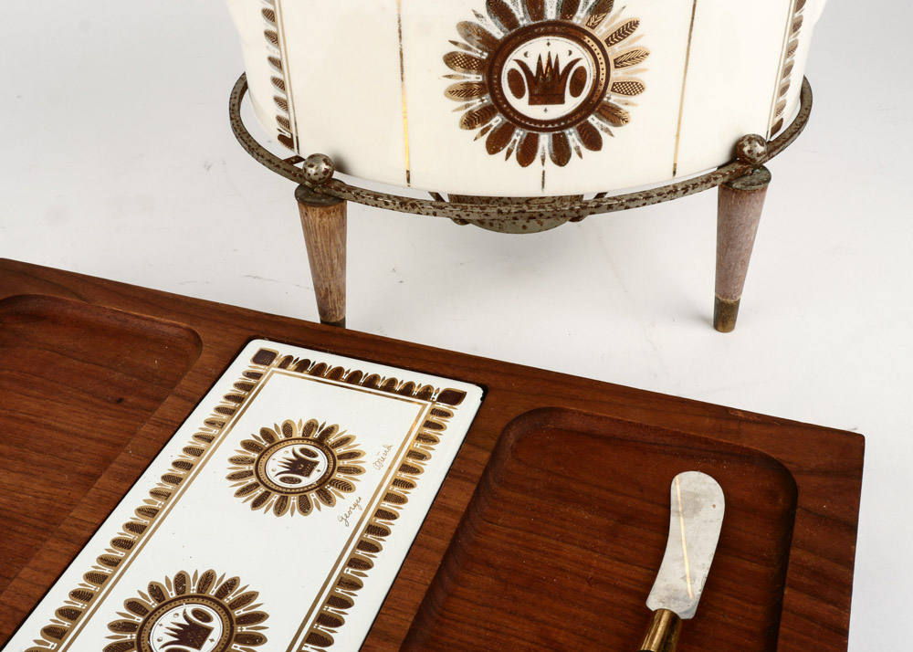 Vintage Georges Briard Fondue Set