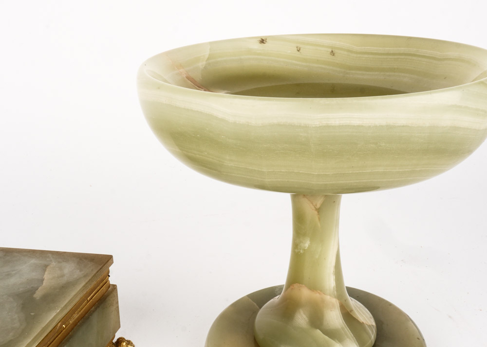 Pair of Green Stone Items