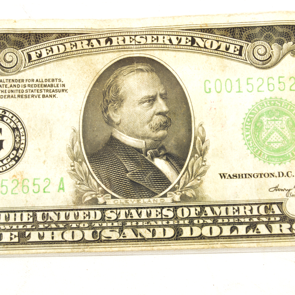 Series 1934 One Thousand Dollar Federal Reserve Note
