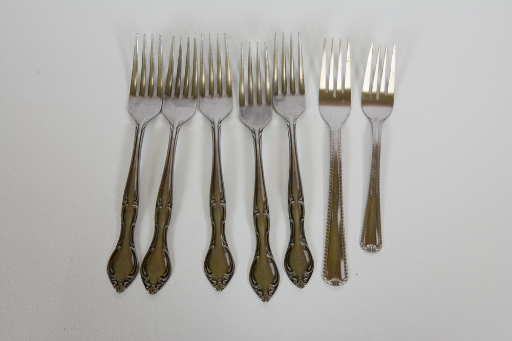 Stainless Steel Silverware with Drawer Organizer