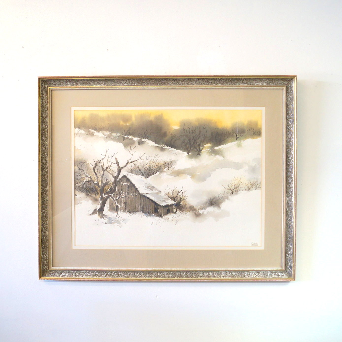 Clint Stokes "White December" Watercolor