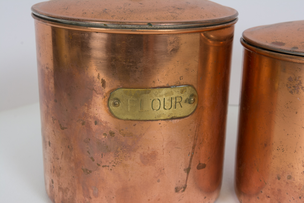 Vintage Copper Kitchen Canisters