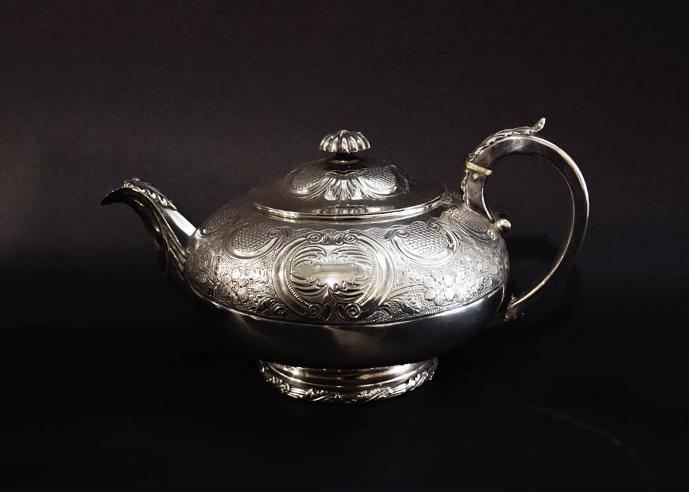 Ornate John Watson & Son Sheffield Plated Silver Tea Service
