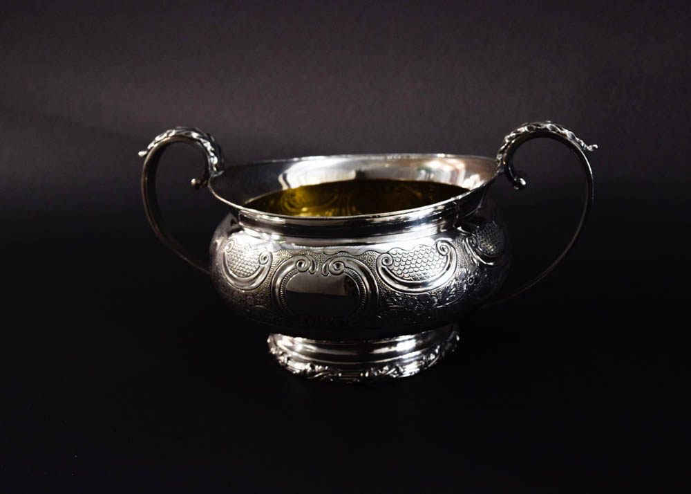 Ornate John Watson & Son Sheffield Plated Silver Tea Service