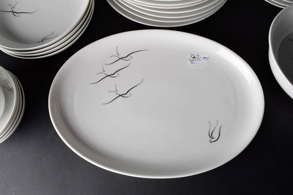 Set of Hand Painted Silver Slight Arzberg China