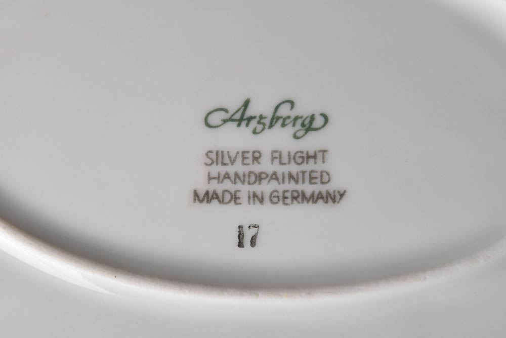 Set of Hand Painted Silver Slight Arzberg China