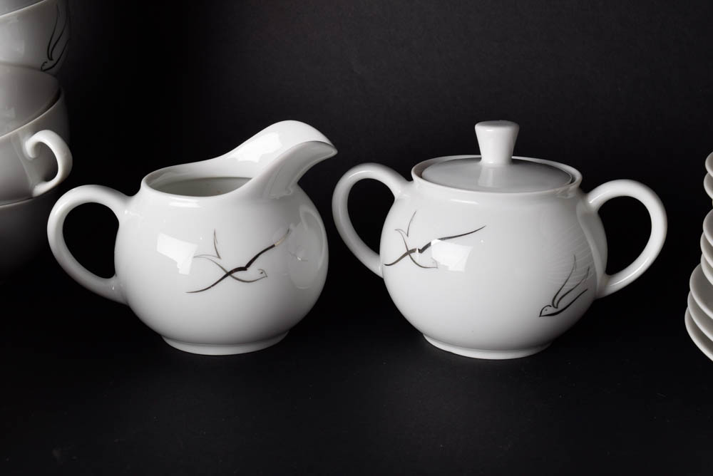 Set of Hand Painted Silver Slight Arzberg China