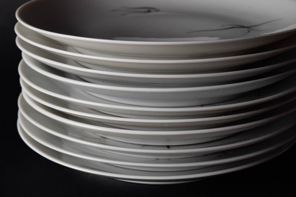 Set of Hand Painted Silver Slight Arzberg China