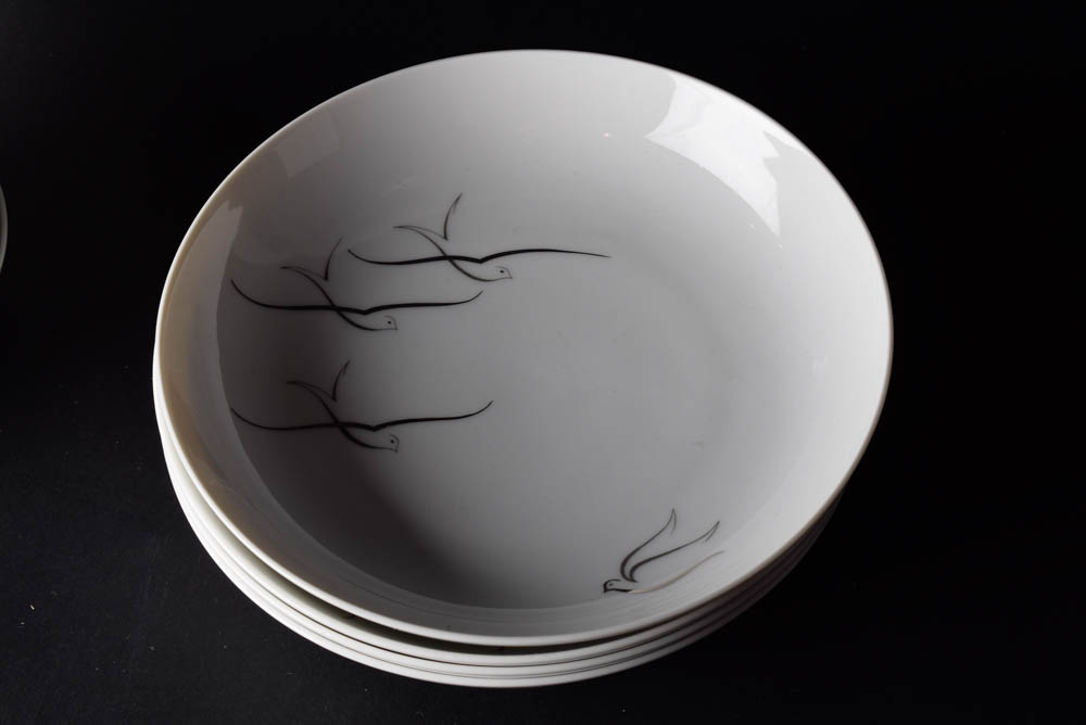 Set of Hand Painted Silver Slight Arzberg China