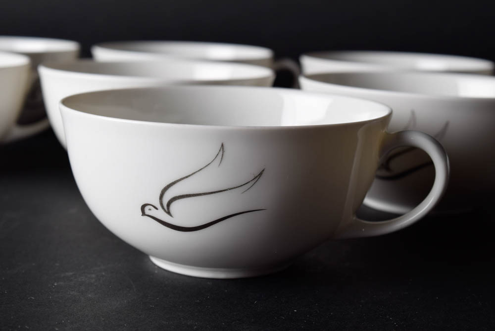 Set of Hand Painted Silver Slight Arzberg China