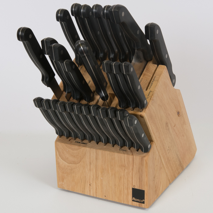 Ronco Knife Block and Knife Set