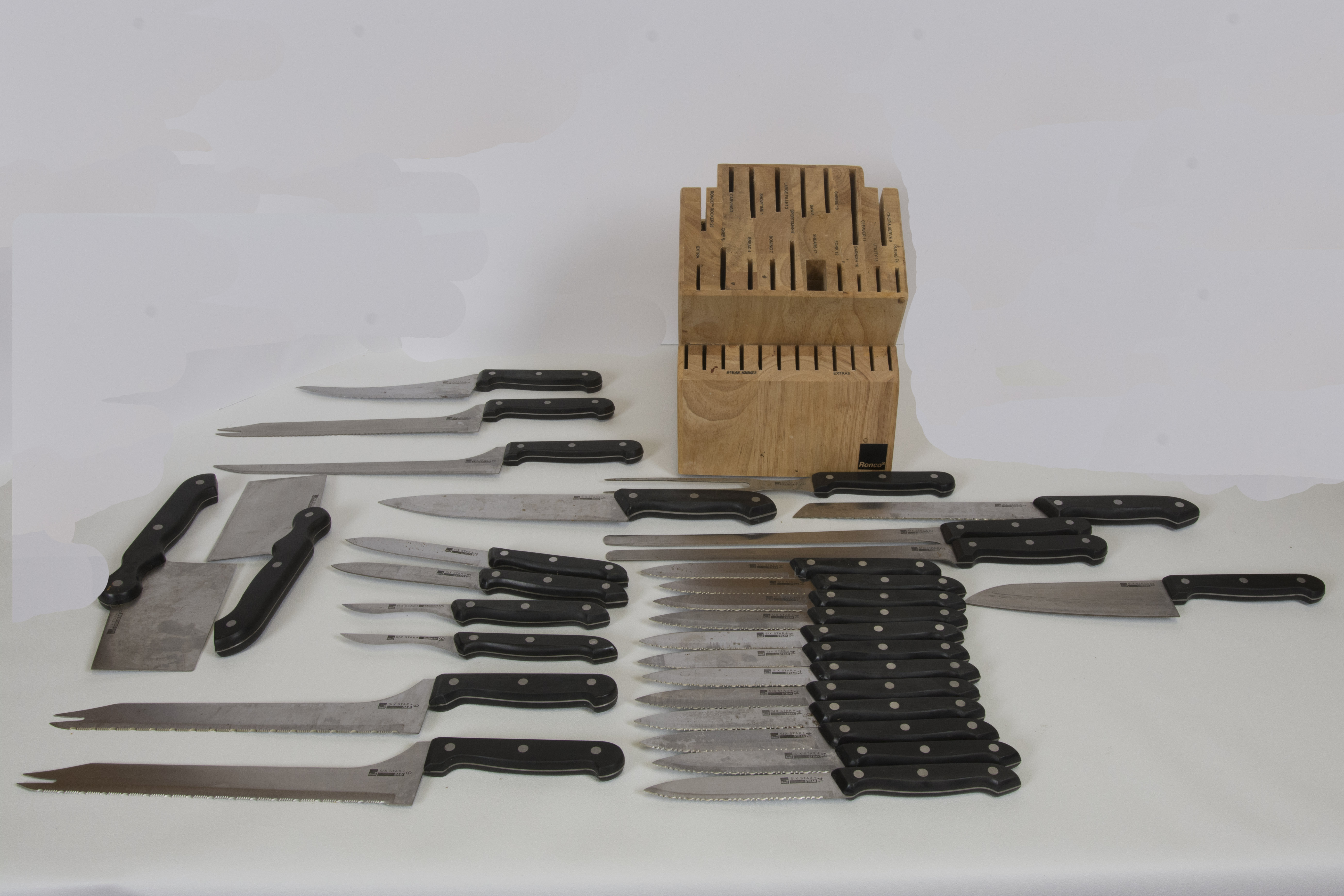 Ronco Knife Block and Knife Set