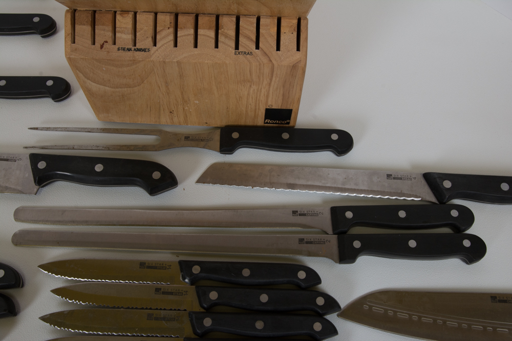 Ronco Knife Block and Knife Set