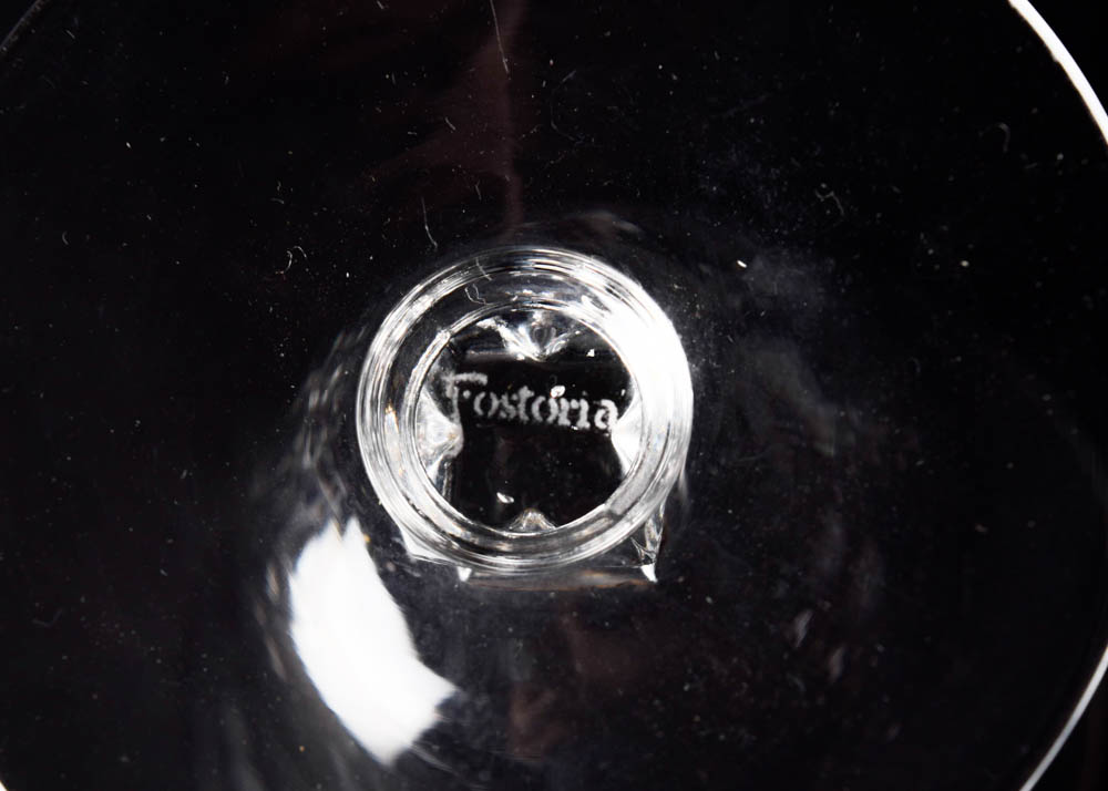 Set of Fostoria Cut Glass Parfait Glasses and Wine Glasses