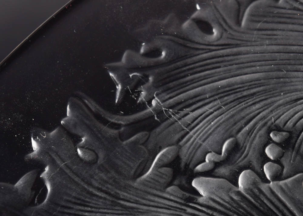 Lalique Crystal Chicoree Platter