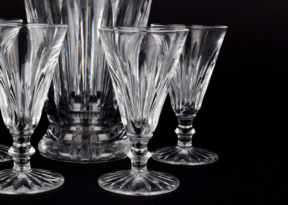 Waterford Crystal Decanter and Wine Glasses in "Eileen"