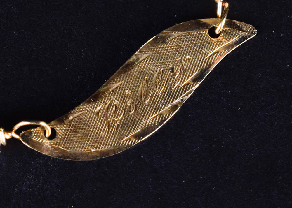 14K Gold Diamond and Pearl Anklet