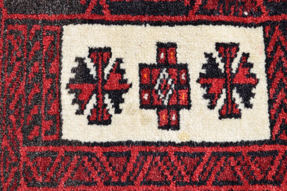Hand Knotted Afghan Balouch Prayer  Rug