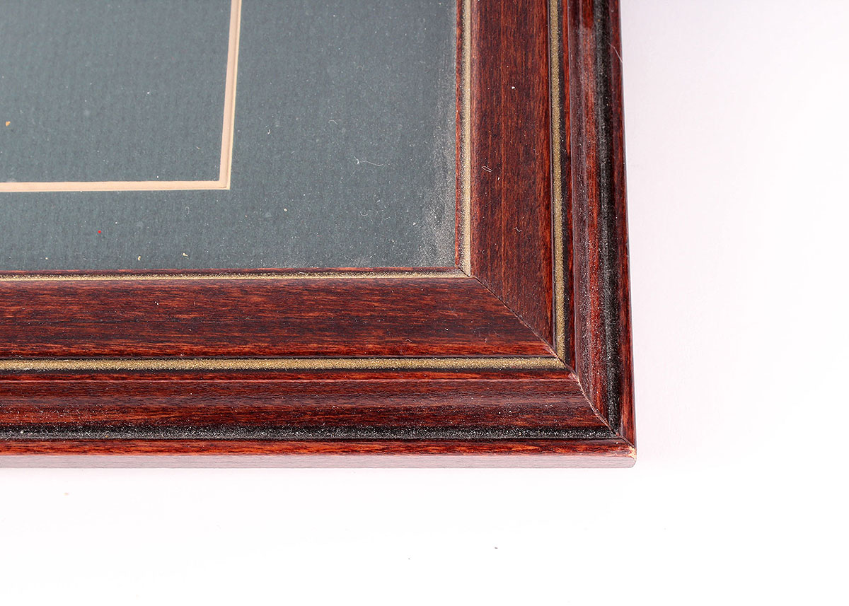 Framed Vintage American Pharmacy 8 Cent Stamps on Envelope