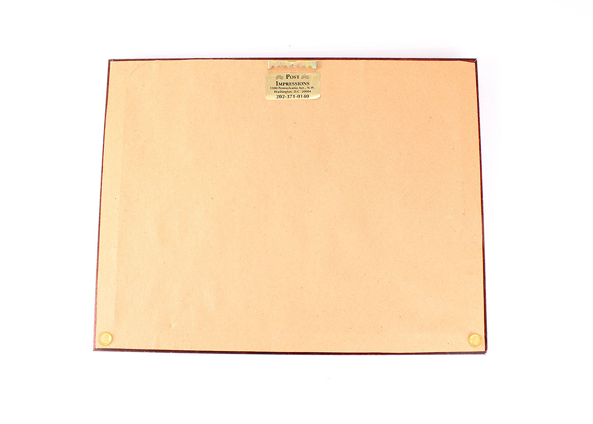 Framed Vintage American Pharmacy 8 Cent Stamps on Envelope