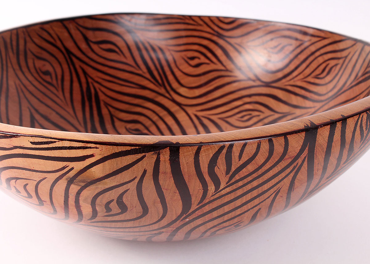 Wooden Salad Bowl with Animal Utensils
