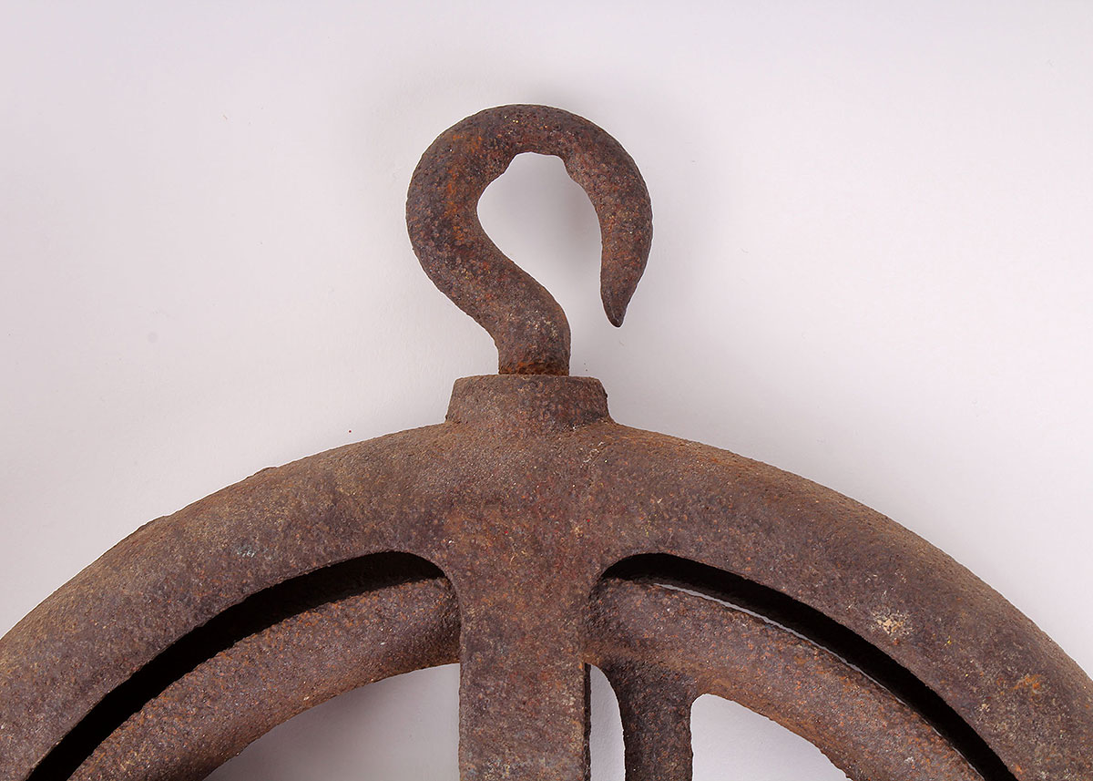 Two Antique Pulley Wheels