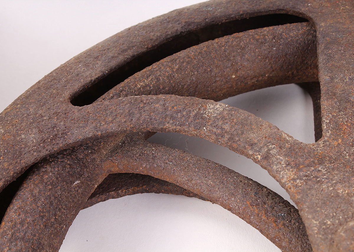 Two Antique Pulley Wheels