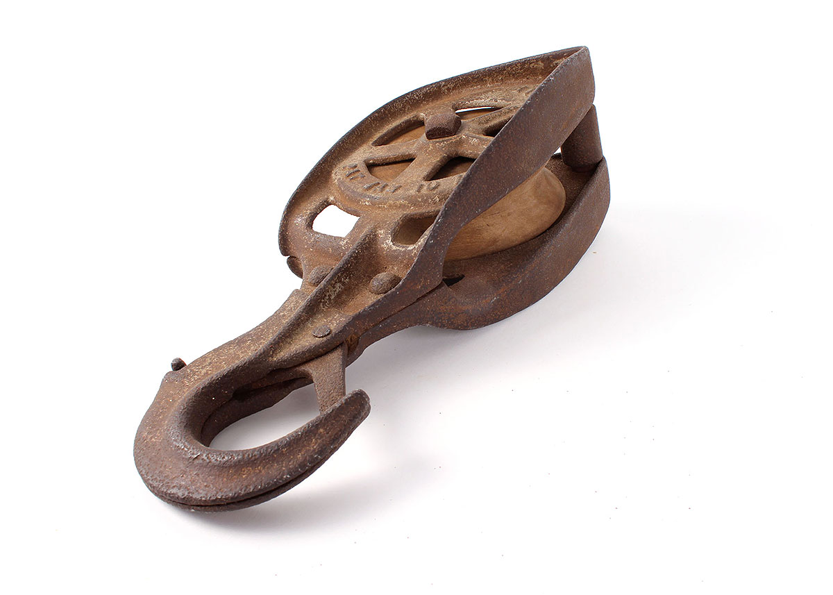 Two Antique Pulley Wheels