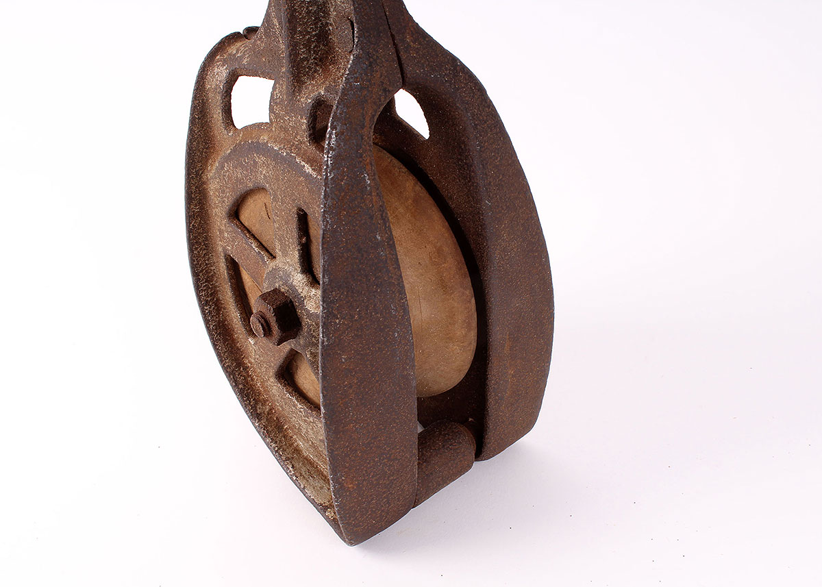 Two Antique Pulley Wheels