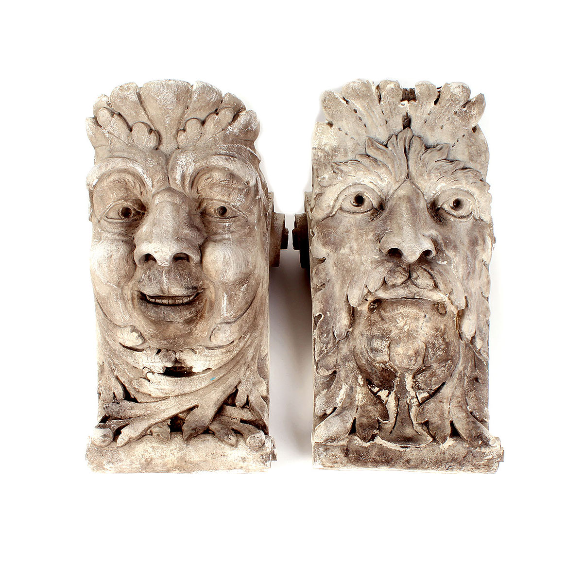 Concrete Gargoyle Pair