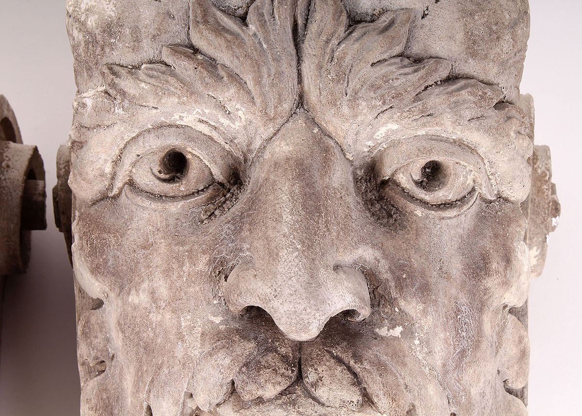 Concrete Gargoyle Pair