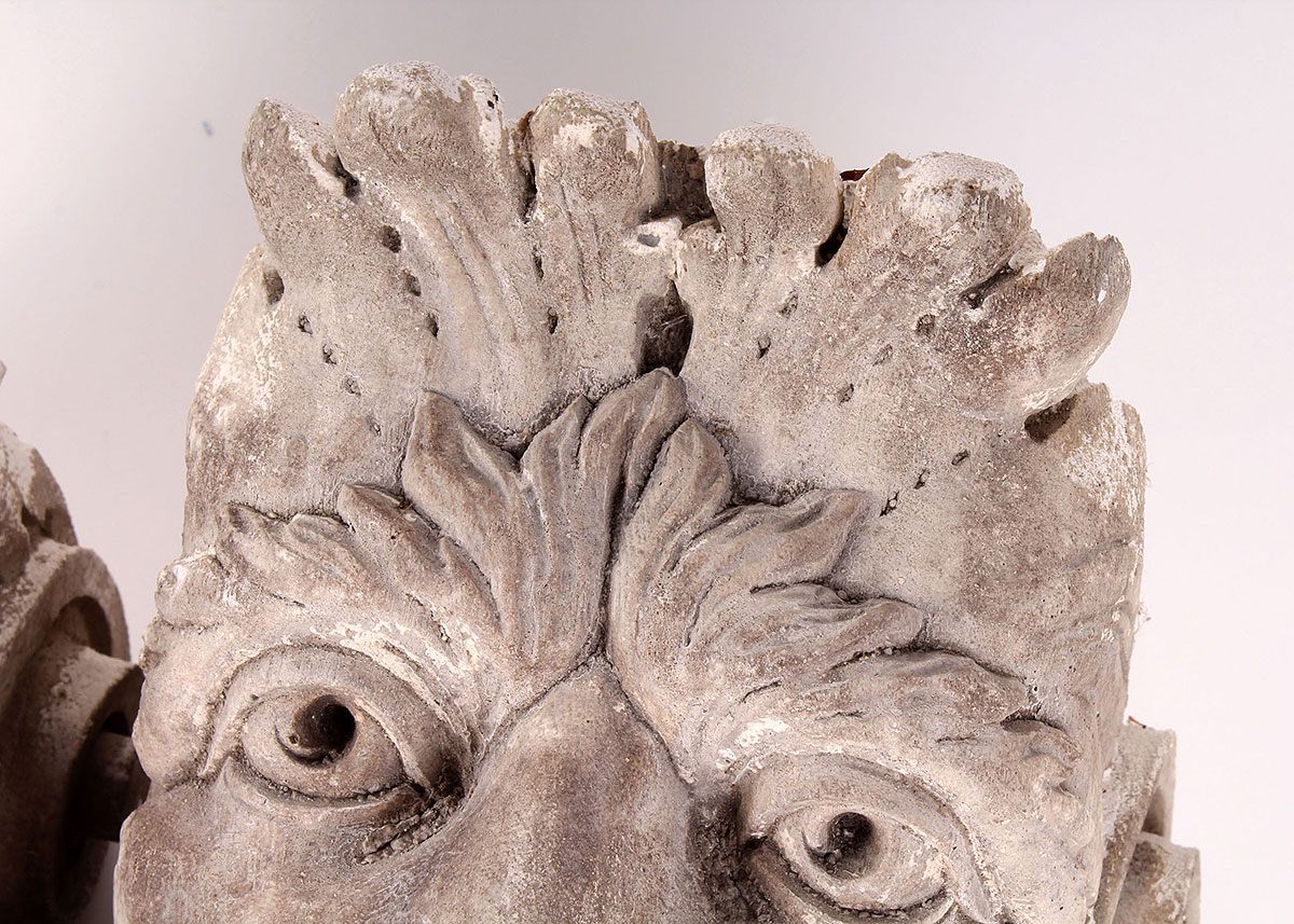 Concrete Gargoyle Pair