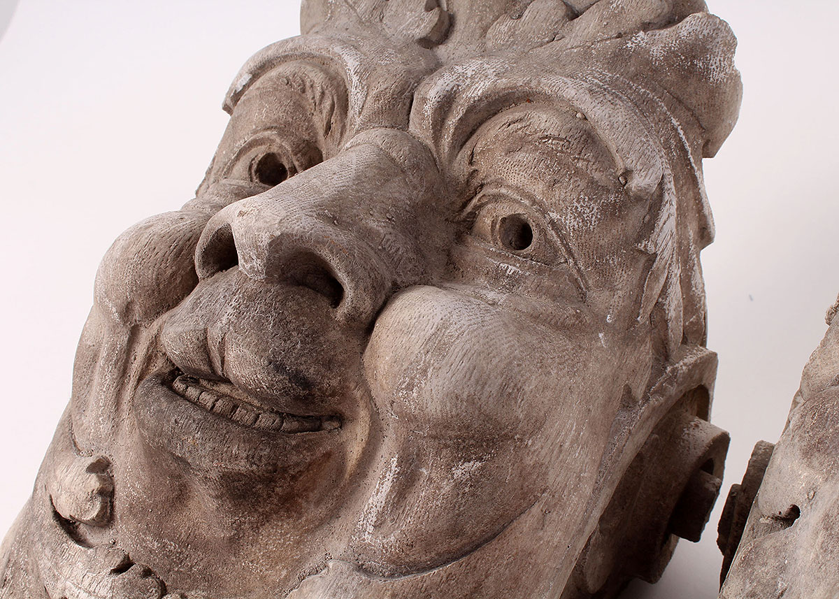 Concrete Gargoyle Pair