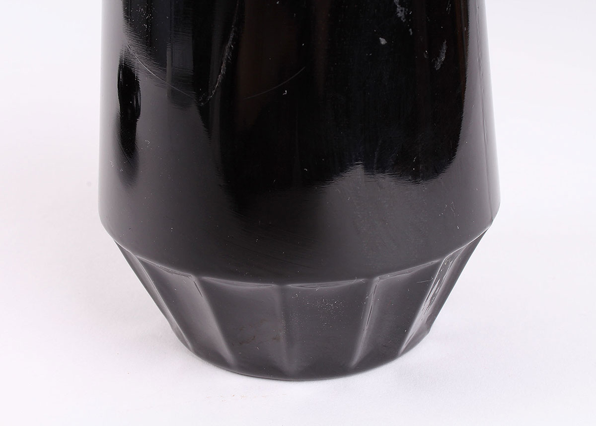 Black Amethyst Glass Vase and Ash Receiver