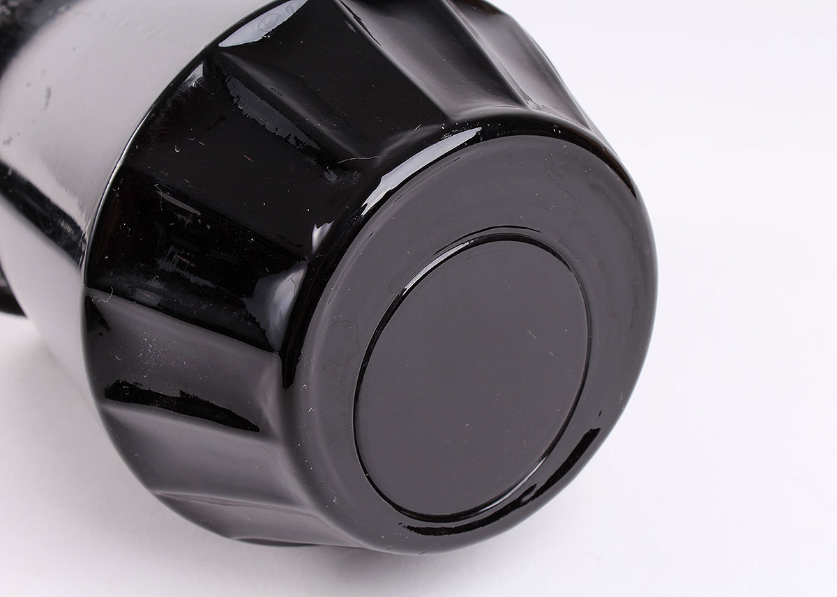 Black Amethyst Glass Vase and Ash Receiver