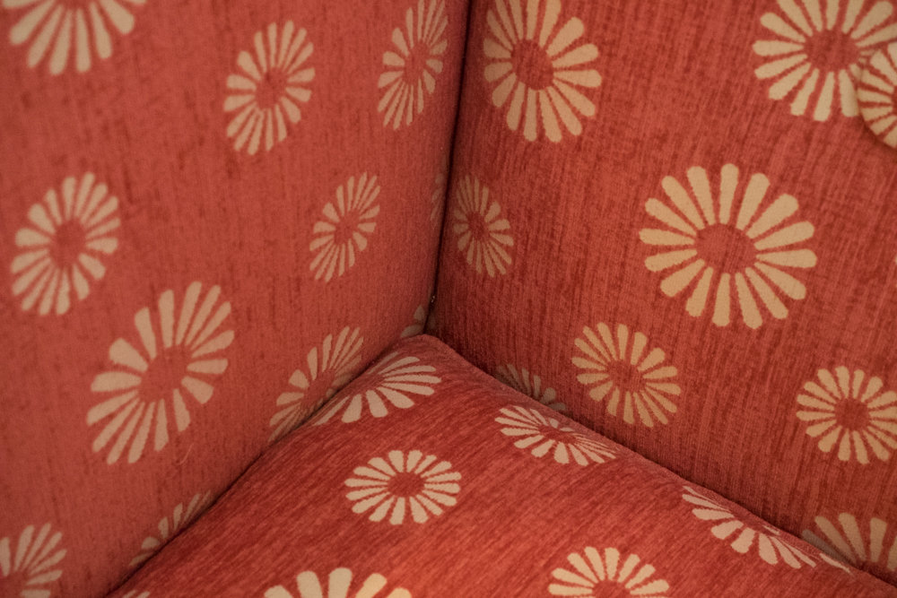 Paladin Red Floral Settee