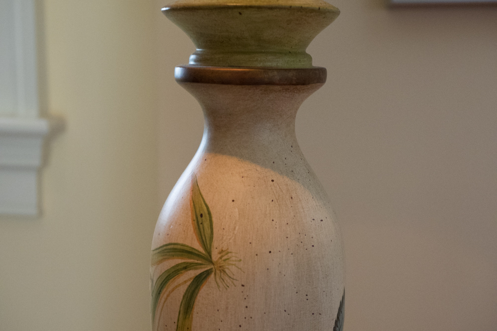 Hand-Painted Butterfly Motif Floor Lamp