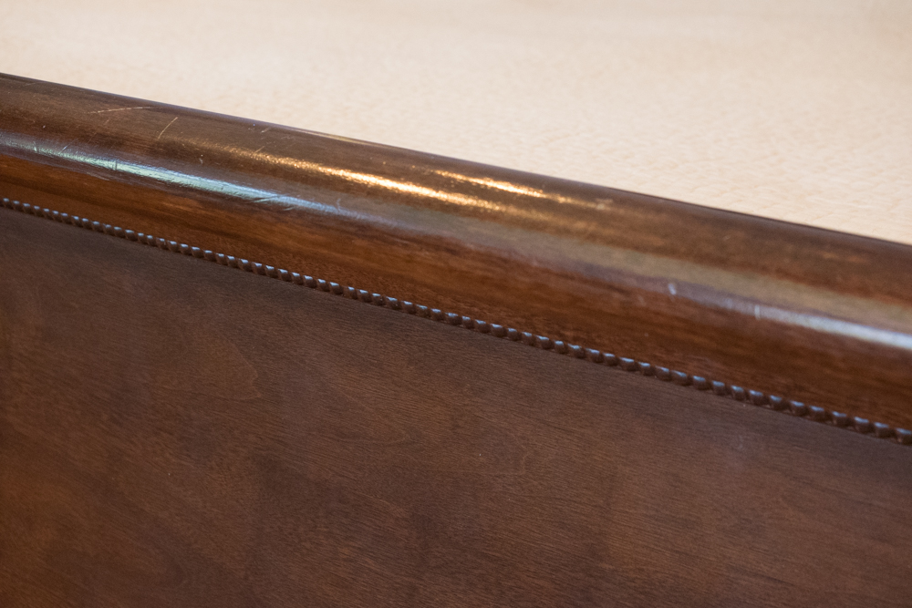 King Sized Walnut Sleigh Bed