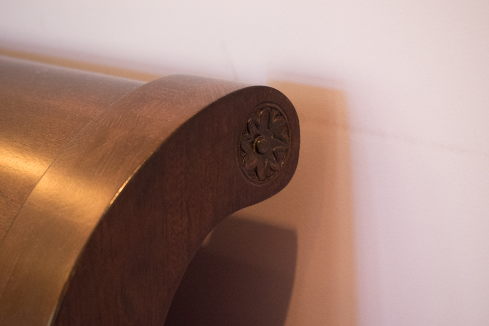 King Sized Walnut Sleigh Bed