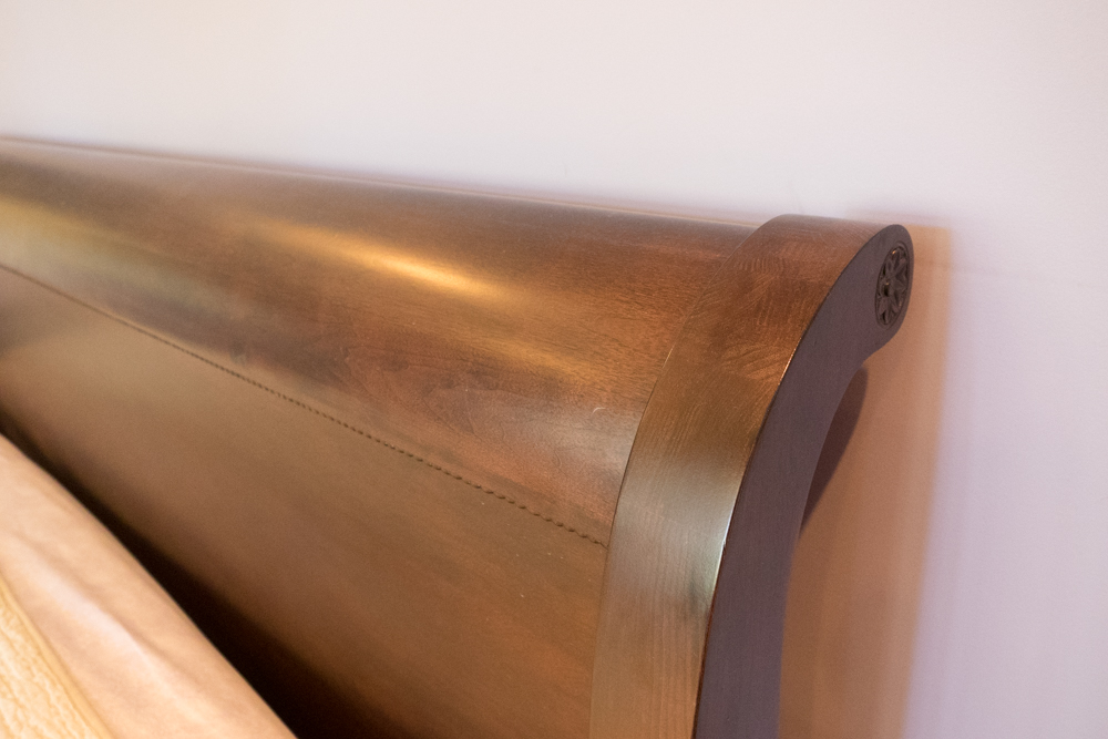 King Sized Walnut Sleigh Bed