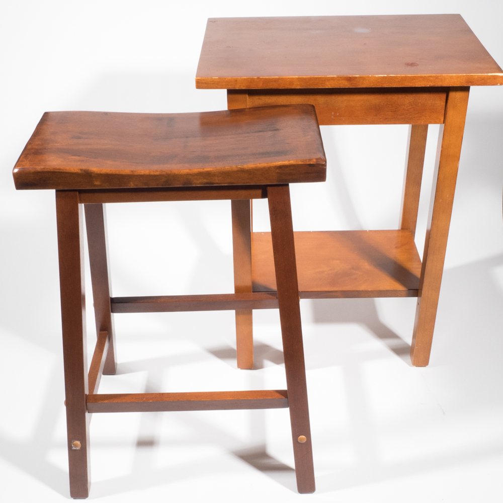 Side Table and Bench