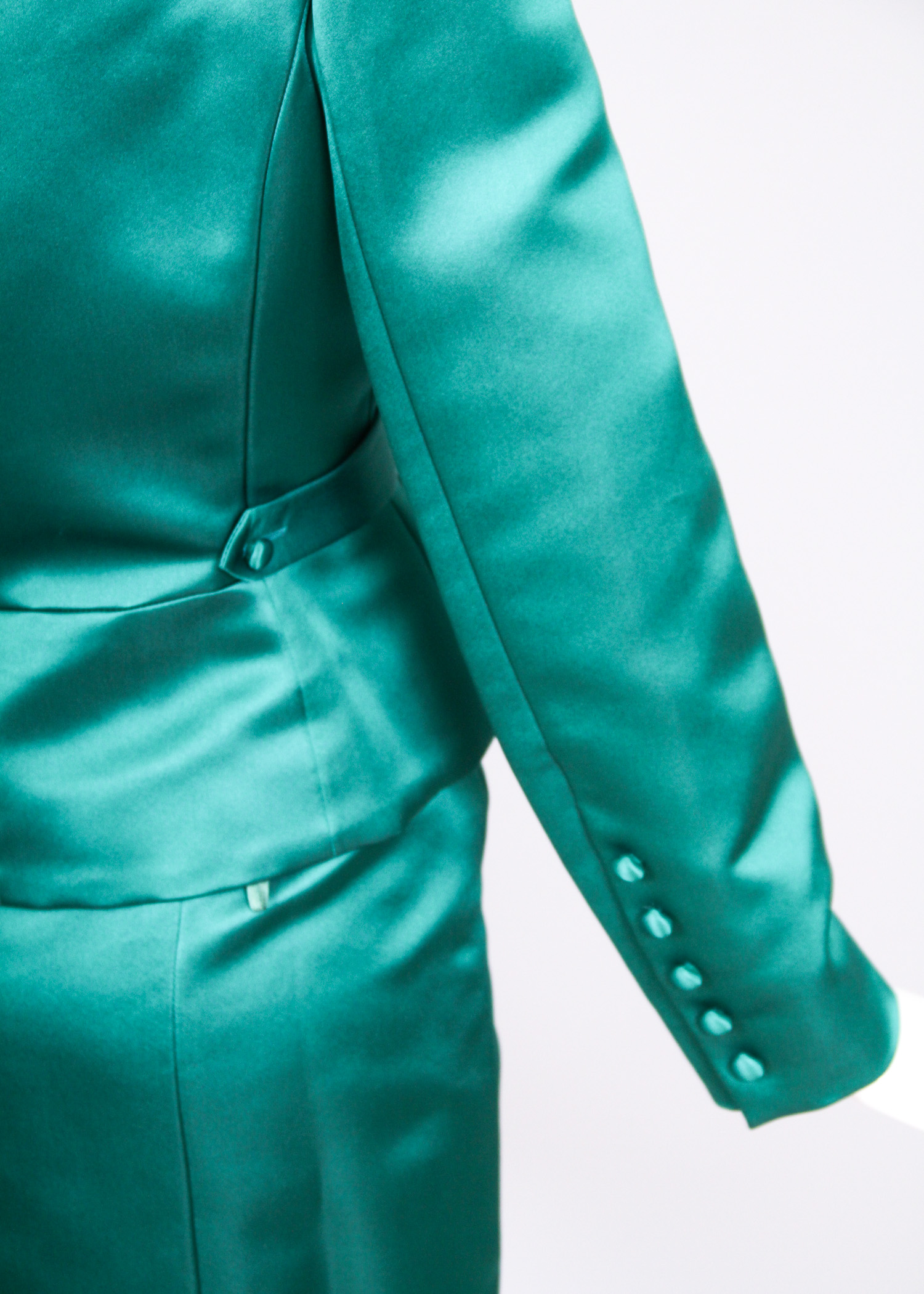 Oscar De La Renta Satin Jacket and Skirt Ensemble