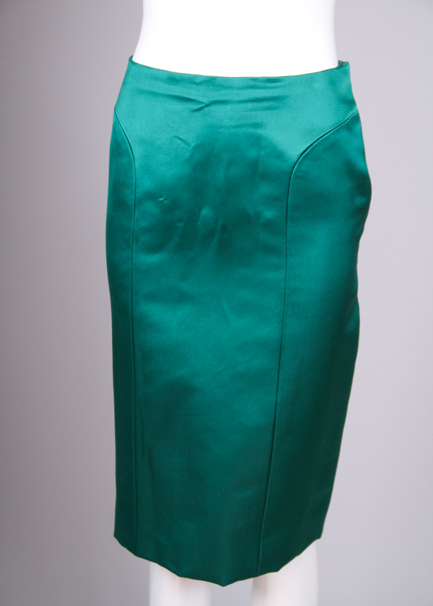 Oscar De La Renta Satin Jacket and Skirt Ensemble