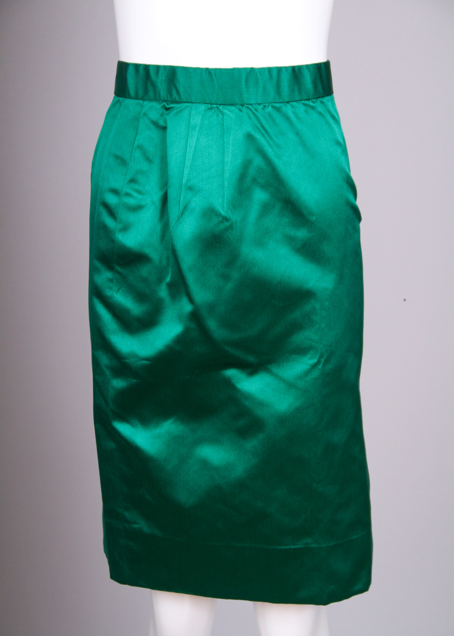 Oscar De La Renta Satin Jacket and Skirt Ensemble