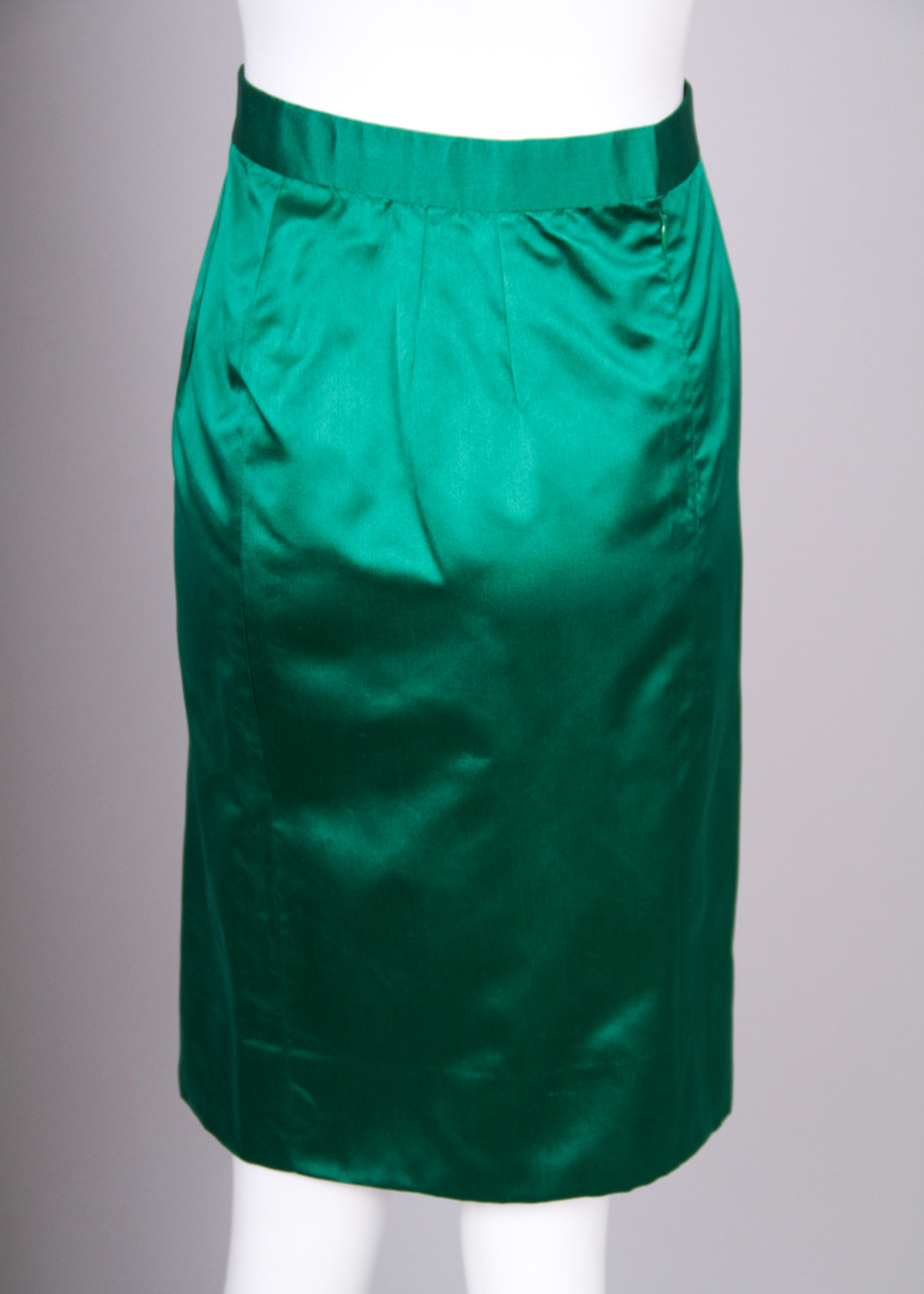 Oscar De La Renta Satin Jacket and Skirt Ensemble