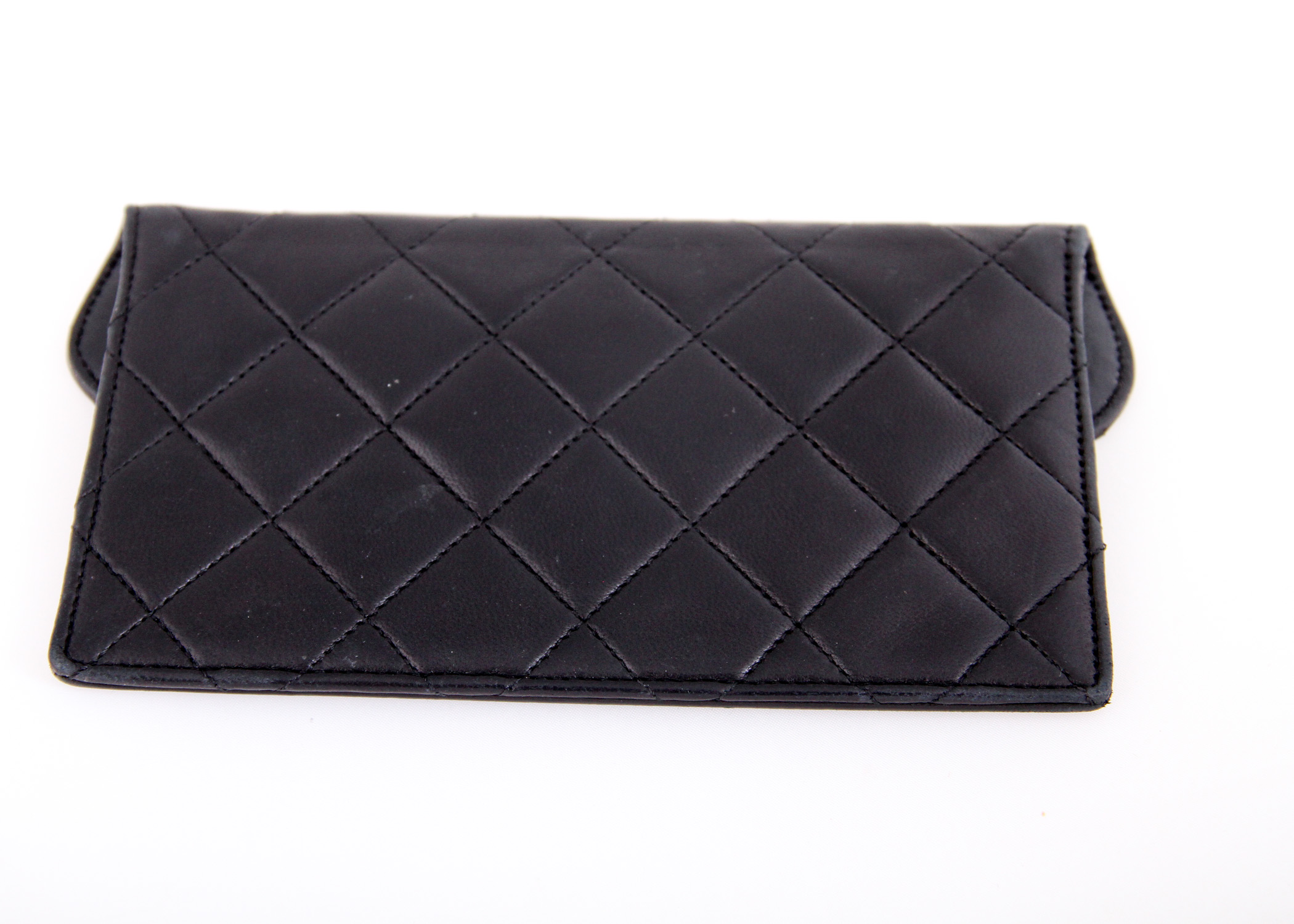 Vintage Chanel Quilted Lambskin Leather Wallet