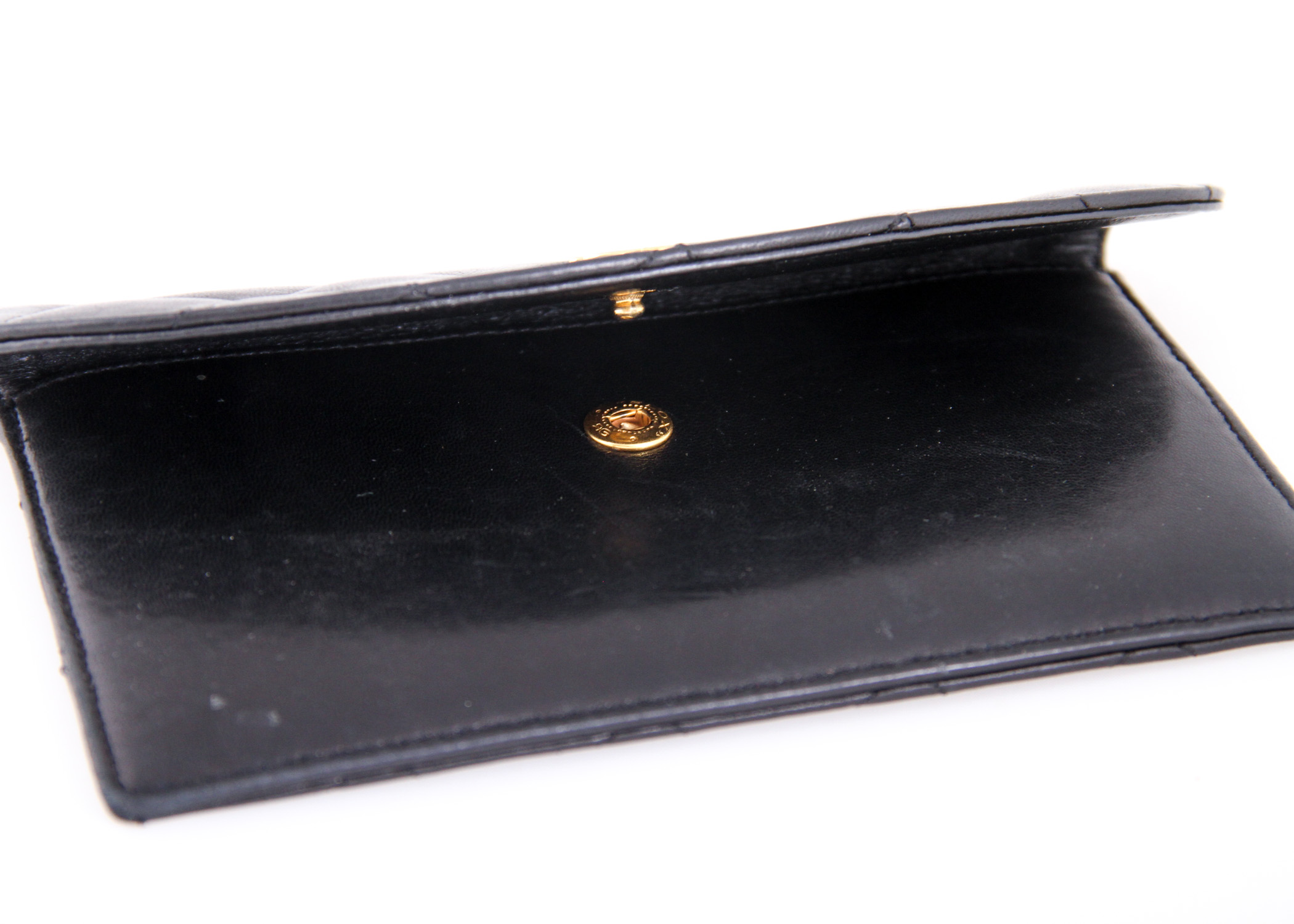 Vintage Chanel Quilted Lambskin Leather Wallet