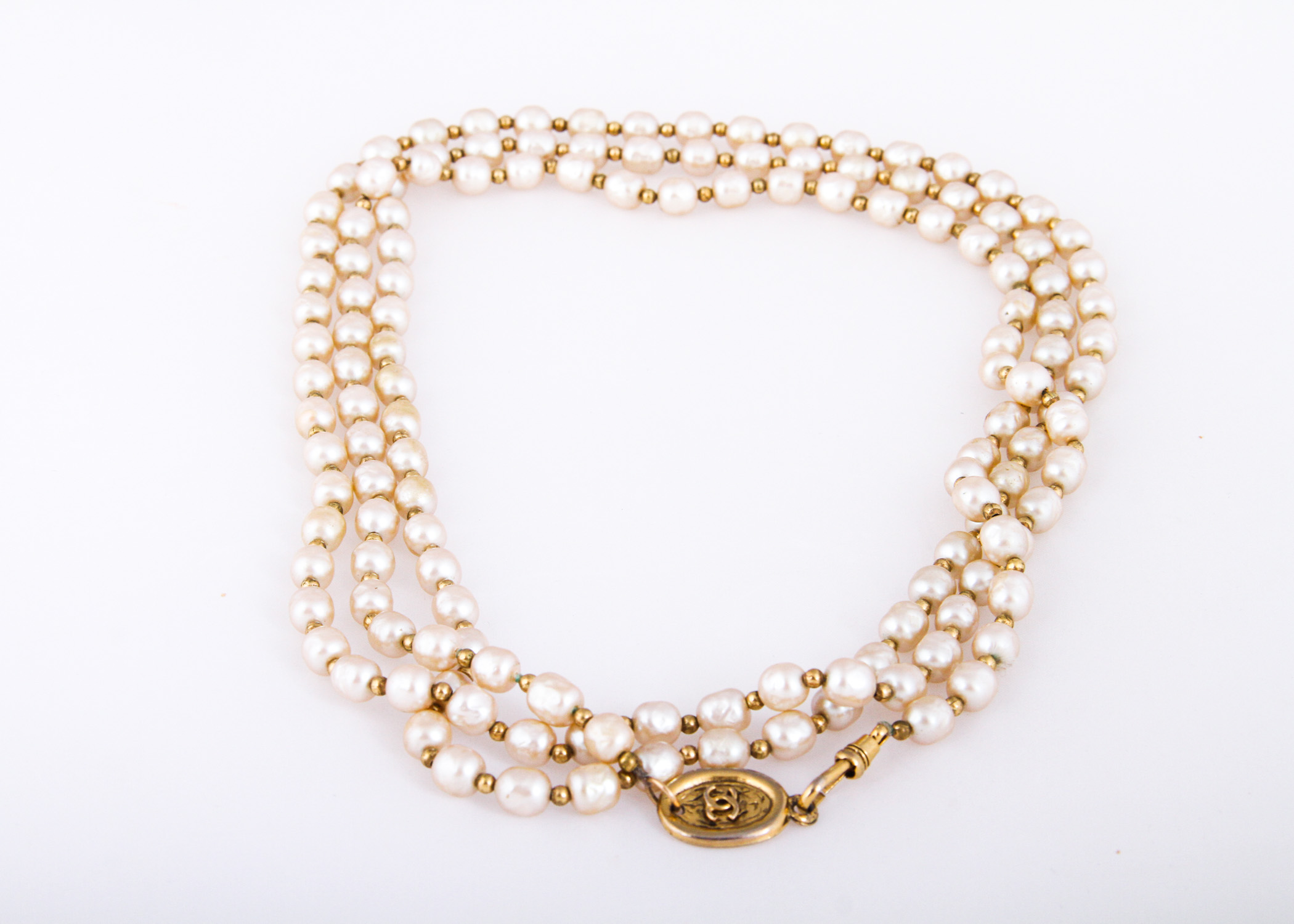Vintage Chanel Pearl Long Necklace