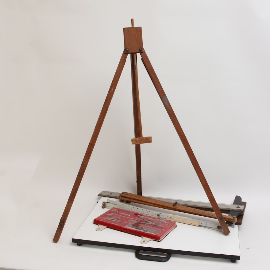 Drafting Table and Supplies
