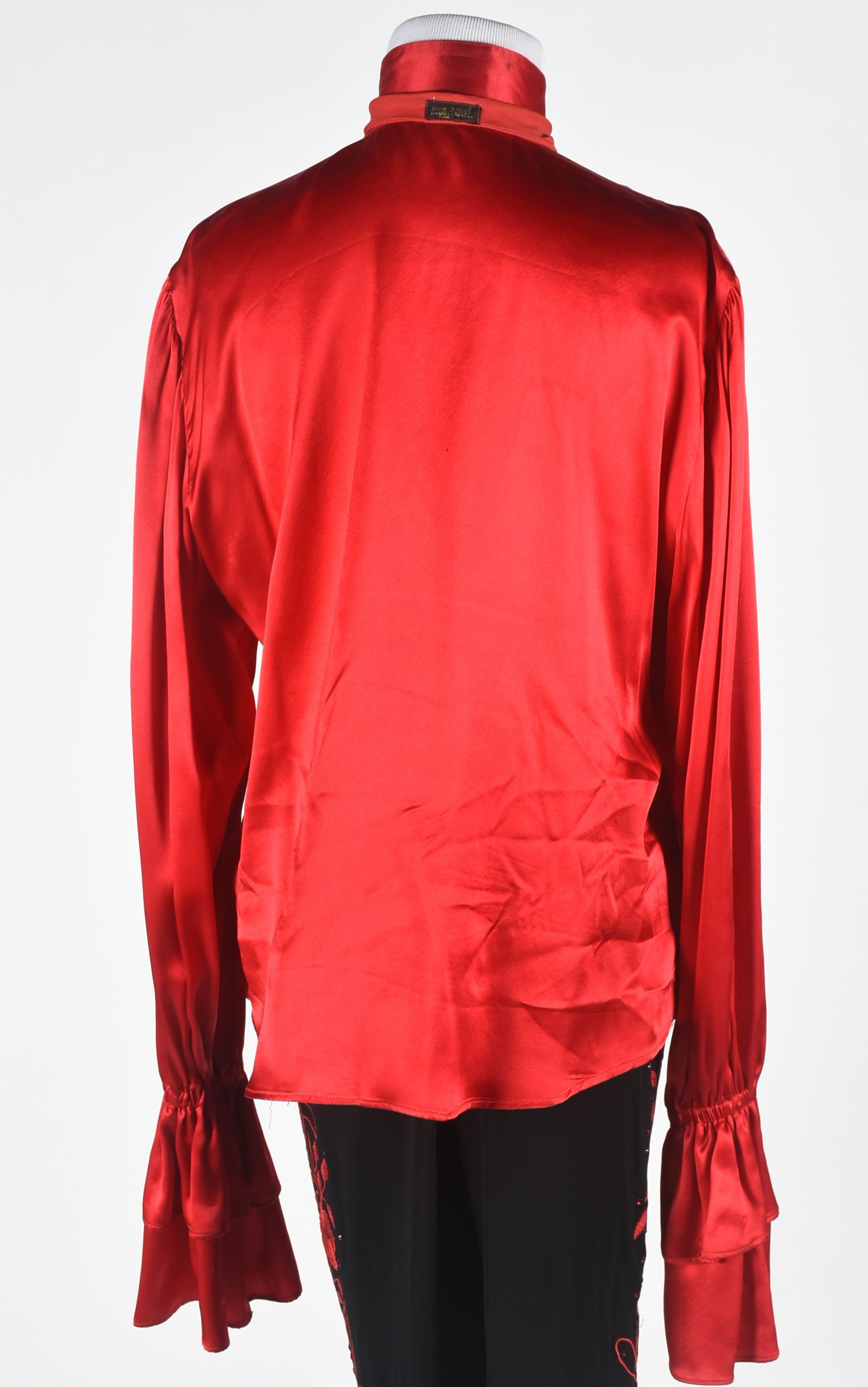 Manuel Custom Made Embroidered Blouse and Pants Embellished with Swarovski Crystal Rhinestones